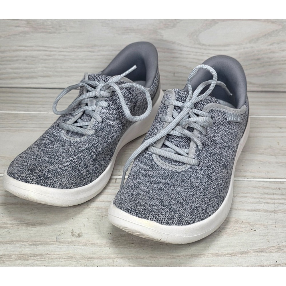 Kizik "Madrid" Eco Knit Gray Hands Free Slip on Sneaker Women's 8 Men's 6.5